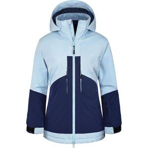 Women's Pastel Blue Navy Snowboarding Snow Ski Jacket Hooded Coat Winter Warm